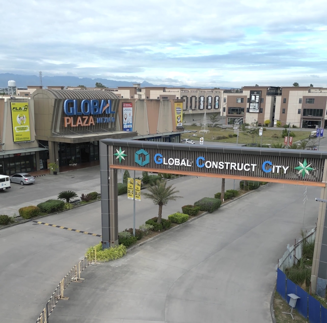 Global Construct City entrance and supplier buildings