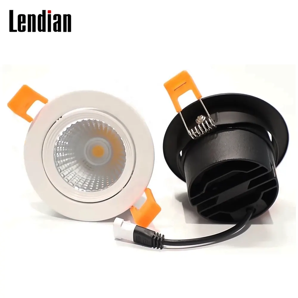 Adjustable Aluminum LED Downlight White 3-50W 24V 75mm 3CCT Selectable