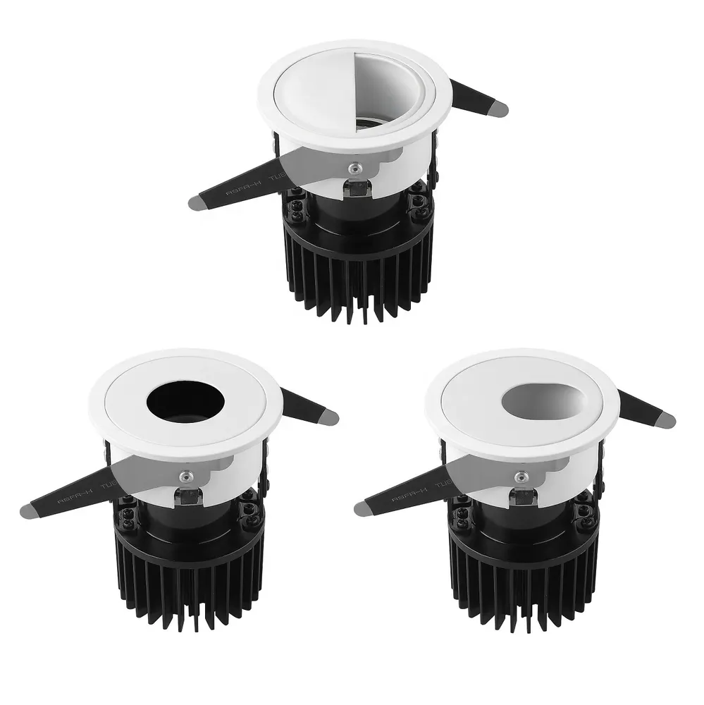 Adjustable Dimmable DALI Recessed LED Downlight White/Gold/Black 6-12W