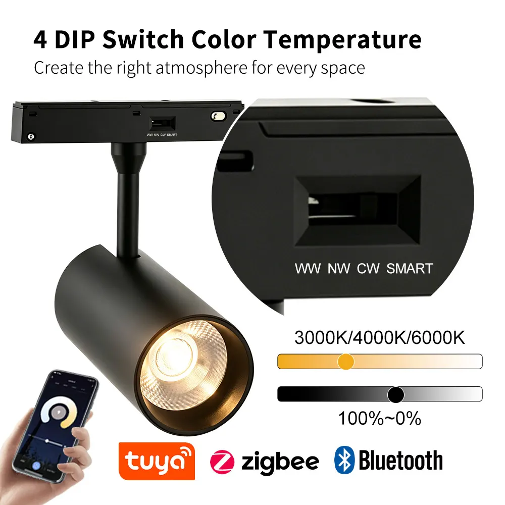 48V Smart Dimmable Magnetic LED Track Spotlight