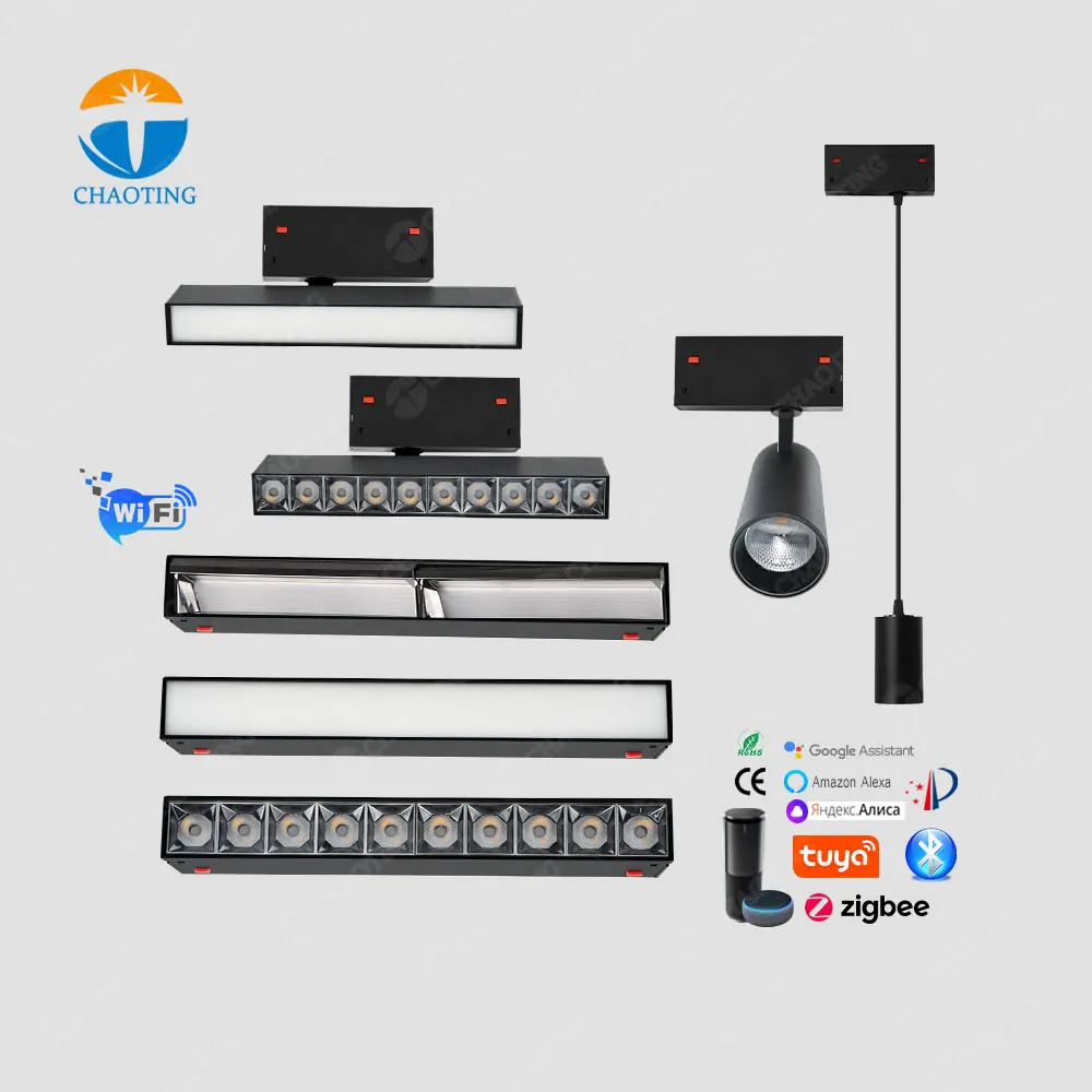 Adjustable Surface-Mounted Aluminum Magnetic LED Track Spotlight 8-30W