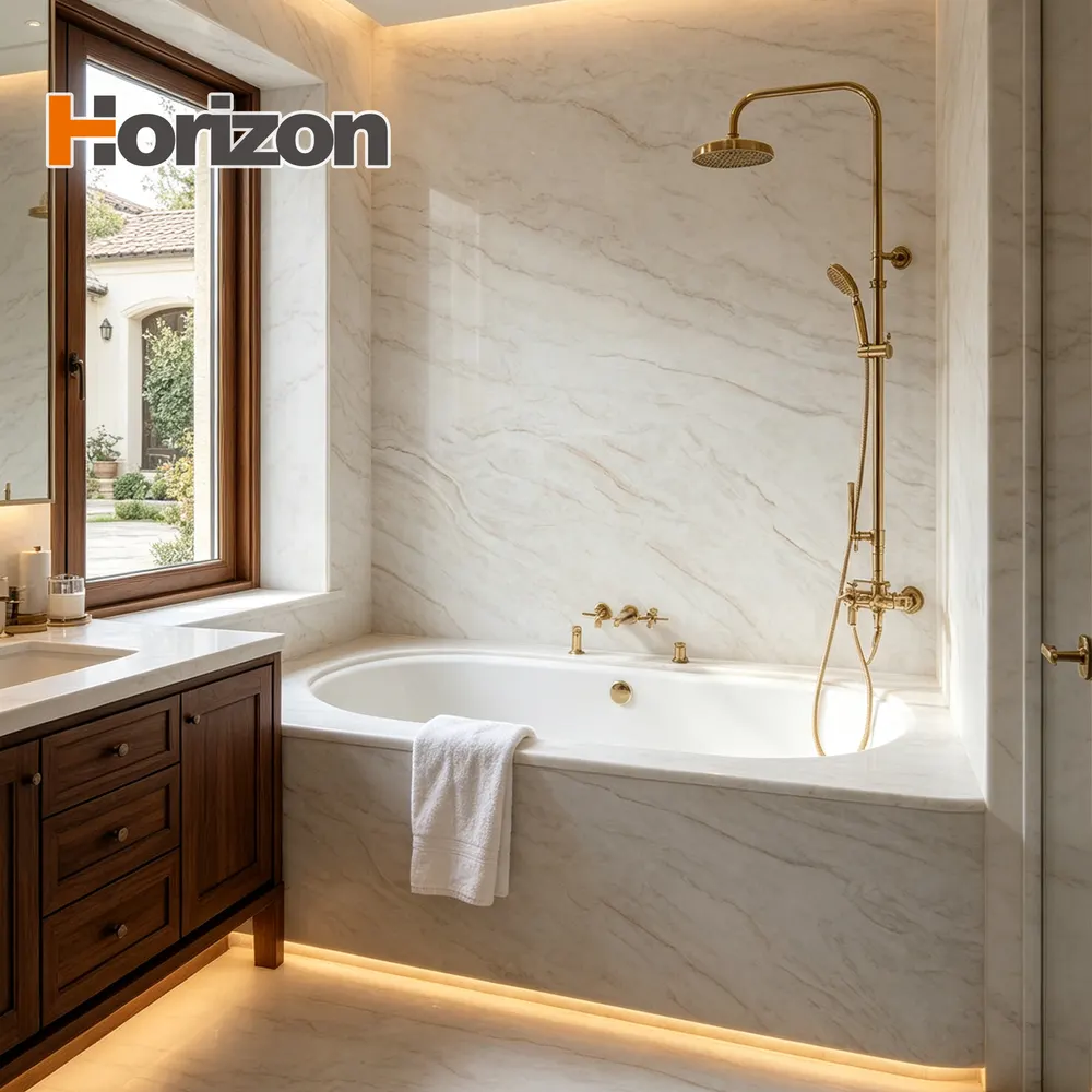 3D-Printed Glossy Engineered Quartz Slab