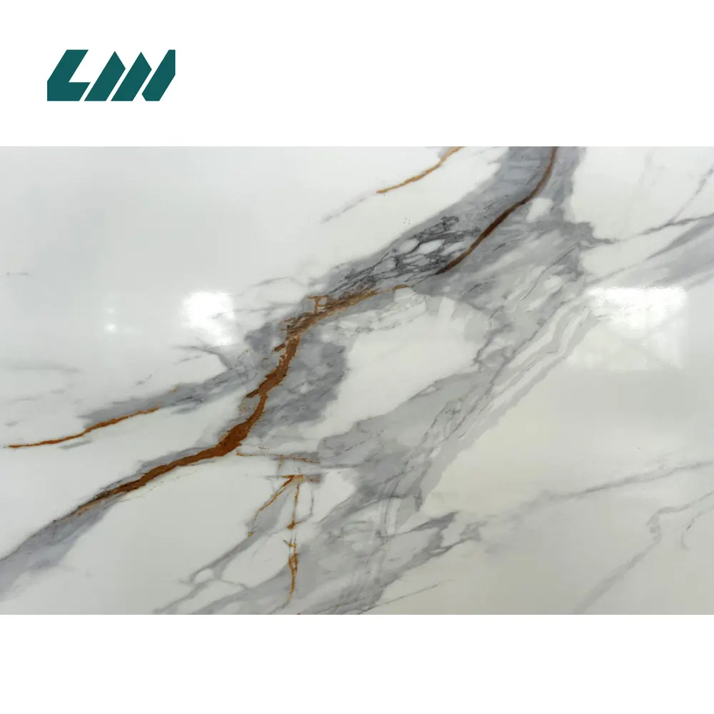 3D-Printed White Engineered Quartz Slab 3200x1600mm