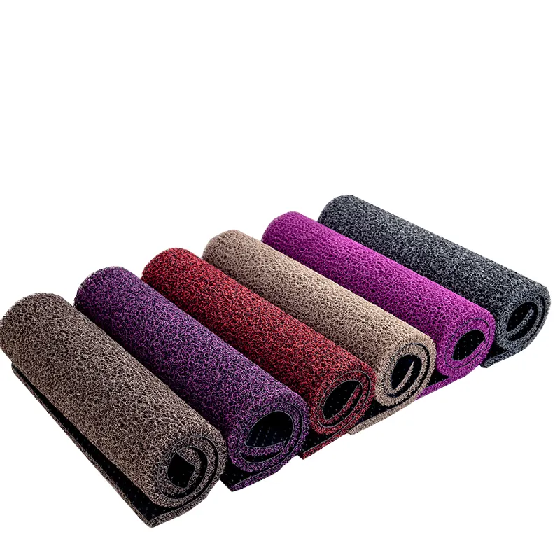 Loop-Pile PVC Coil Floor Mat With PVC Backing