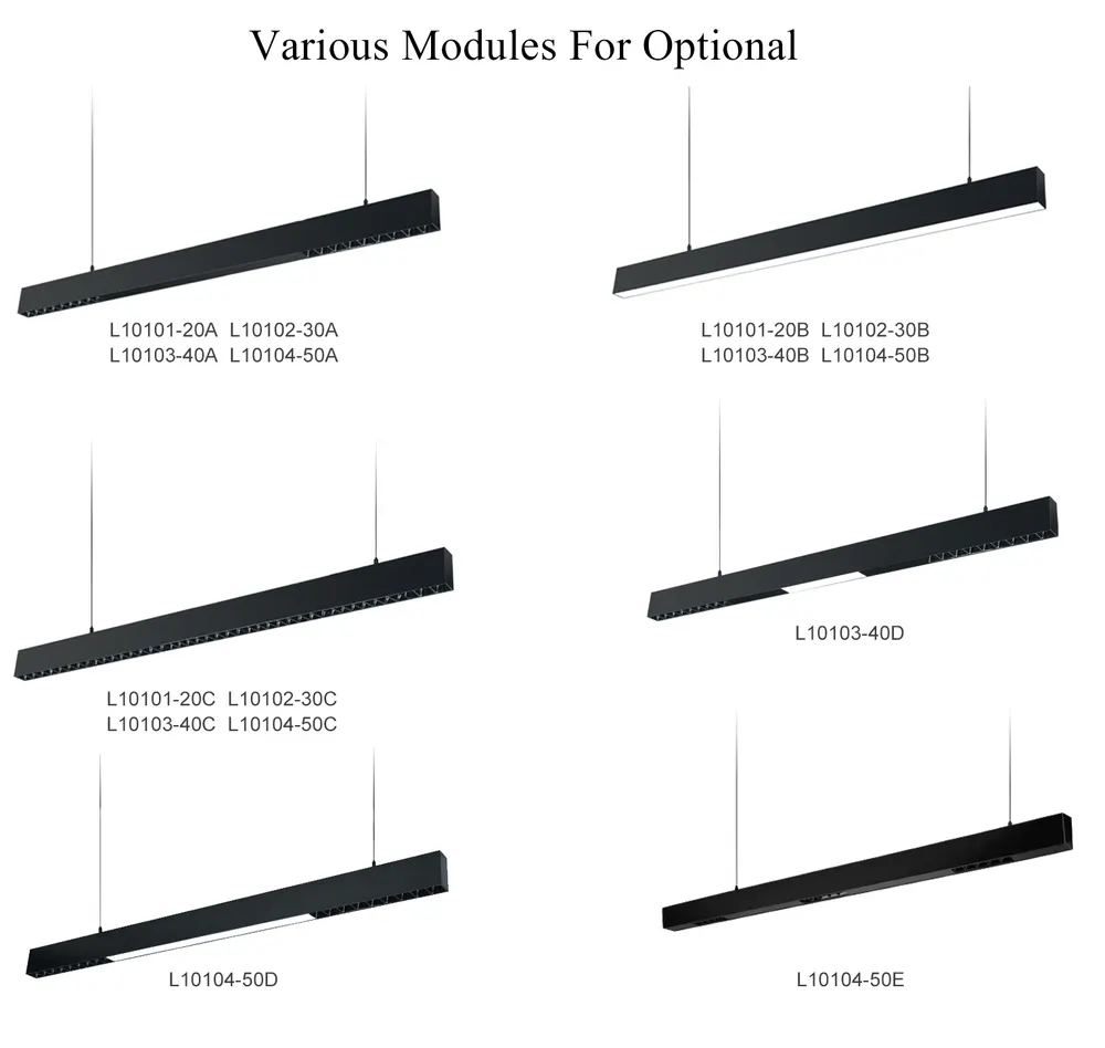 Recessed Aluminum LED Strip Light Black 30W