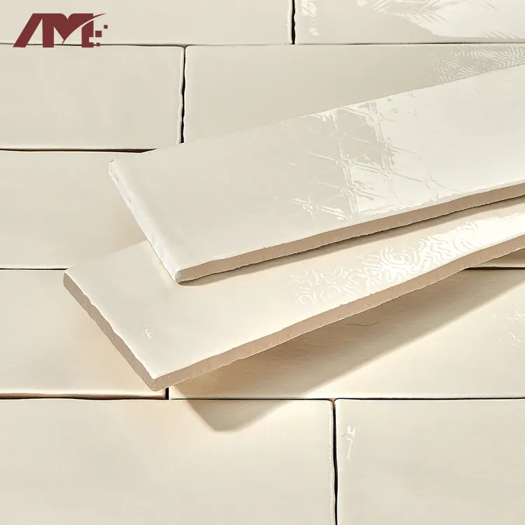 Blue Glossy Porcelain Wall Tile 75x300mm