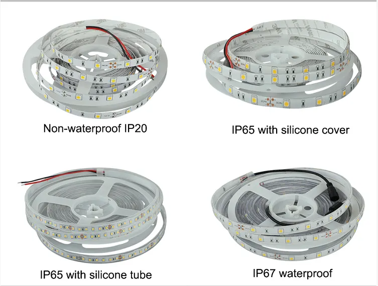 Flexible SMD2835 Aluminum LED Strip Light 5-14.4W 12V/24V IP20/IP65