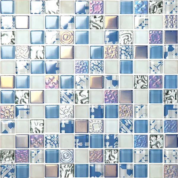 Blue Glass Mosaic Tile 300x300