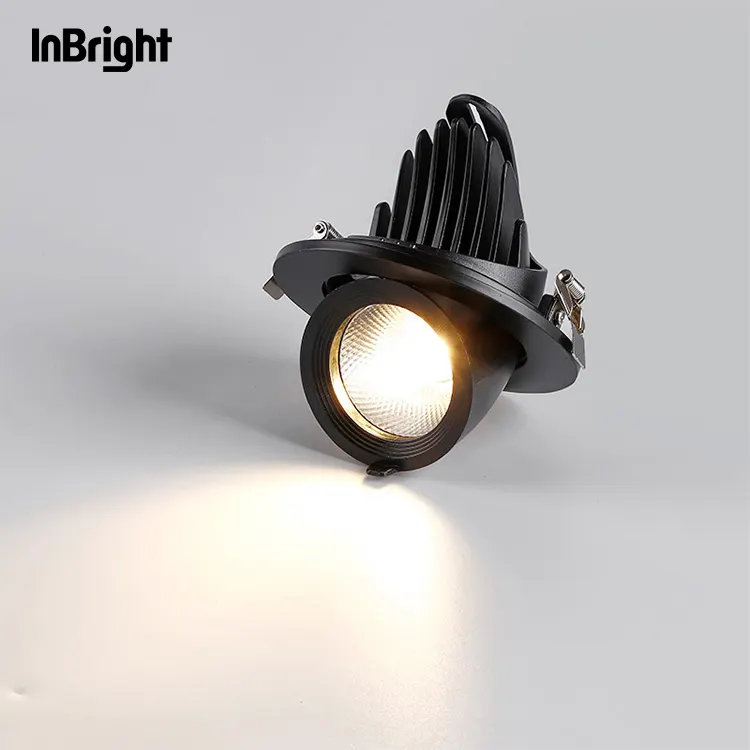 Adjustable Dimmable Recessed COB LED Downlight 10-50W