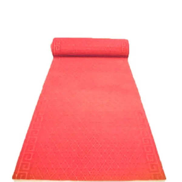 Needle-Punched Red Polyester Carpet Roll