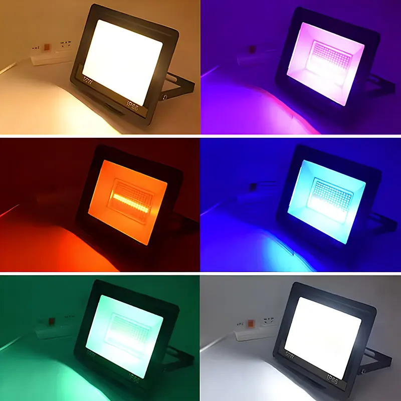 Adjustable Dimmable Aluminum RGBW LED Floodlight 10-200W IP65