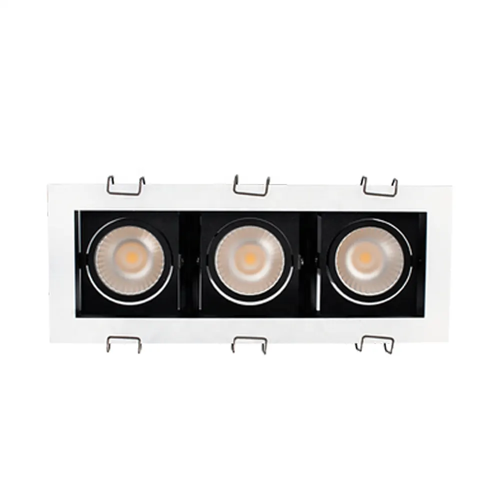 Aluminum LED Grille Spotlight 3x9W/3x15W/3x30W