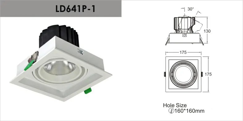 Adjustable Aluminum LED Grille Spotlight