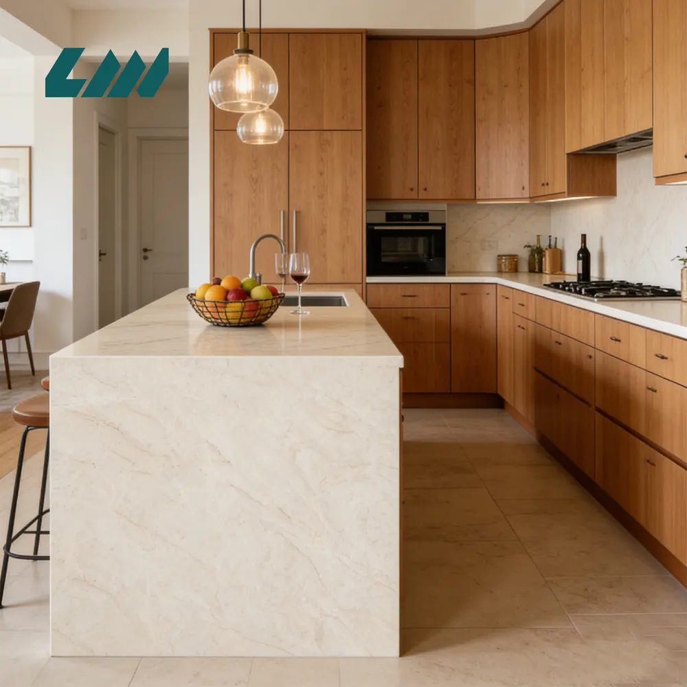 3D-Printed White Engineered Quartz Slab 3200x1600mm
