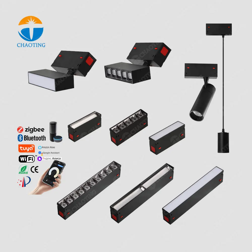 Adjustable Recessed Aluminum LED Track Spotlight 7-30W 2700K/3000K/5000K