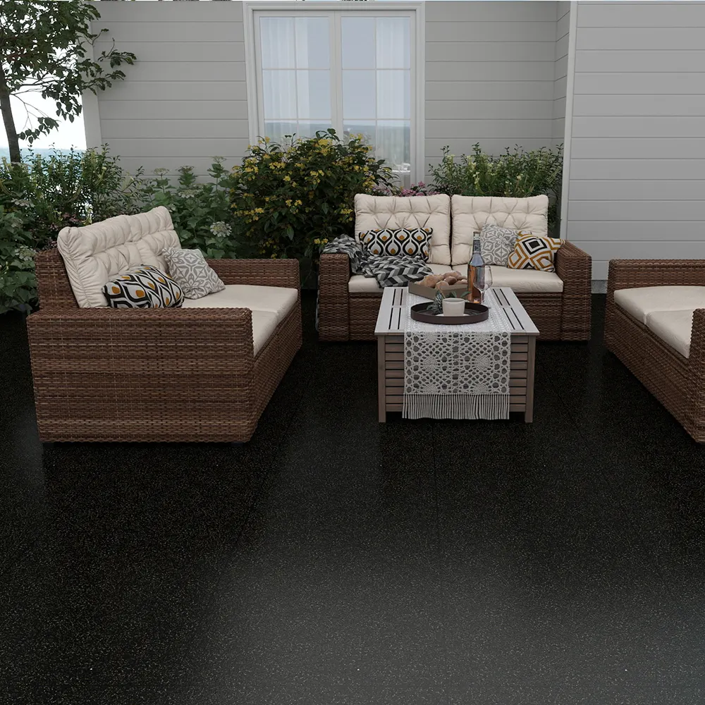 Black Non-Slip Outdoor Porcelain Tile 600x1200x18mm