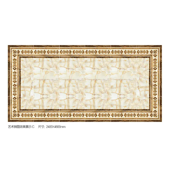 Black/White Marble-Look Porcelain Floor Tile 1200x600mm