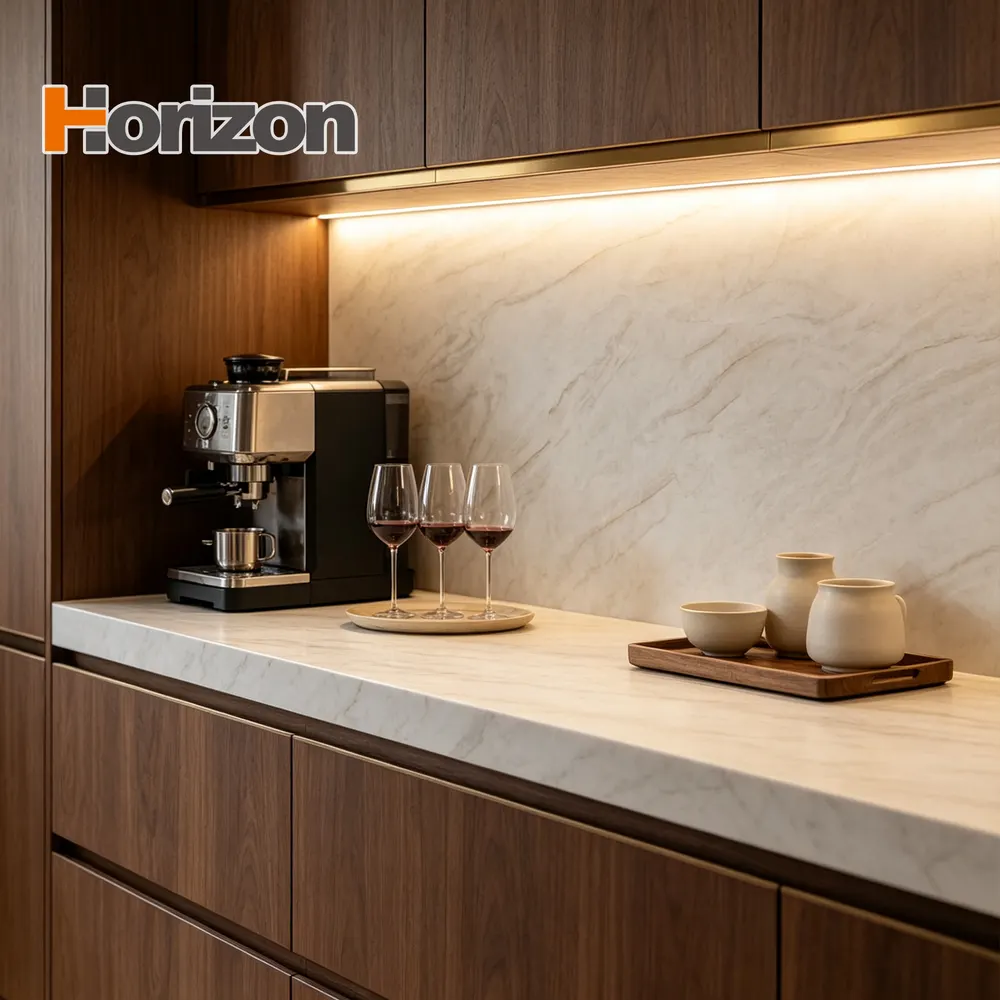 3D-Printed Polished Engineered Quartz Slab
