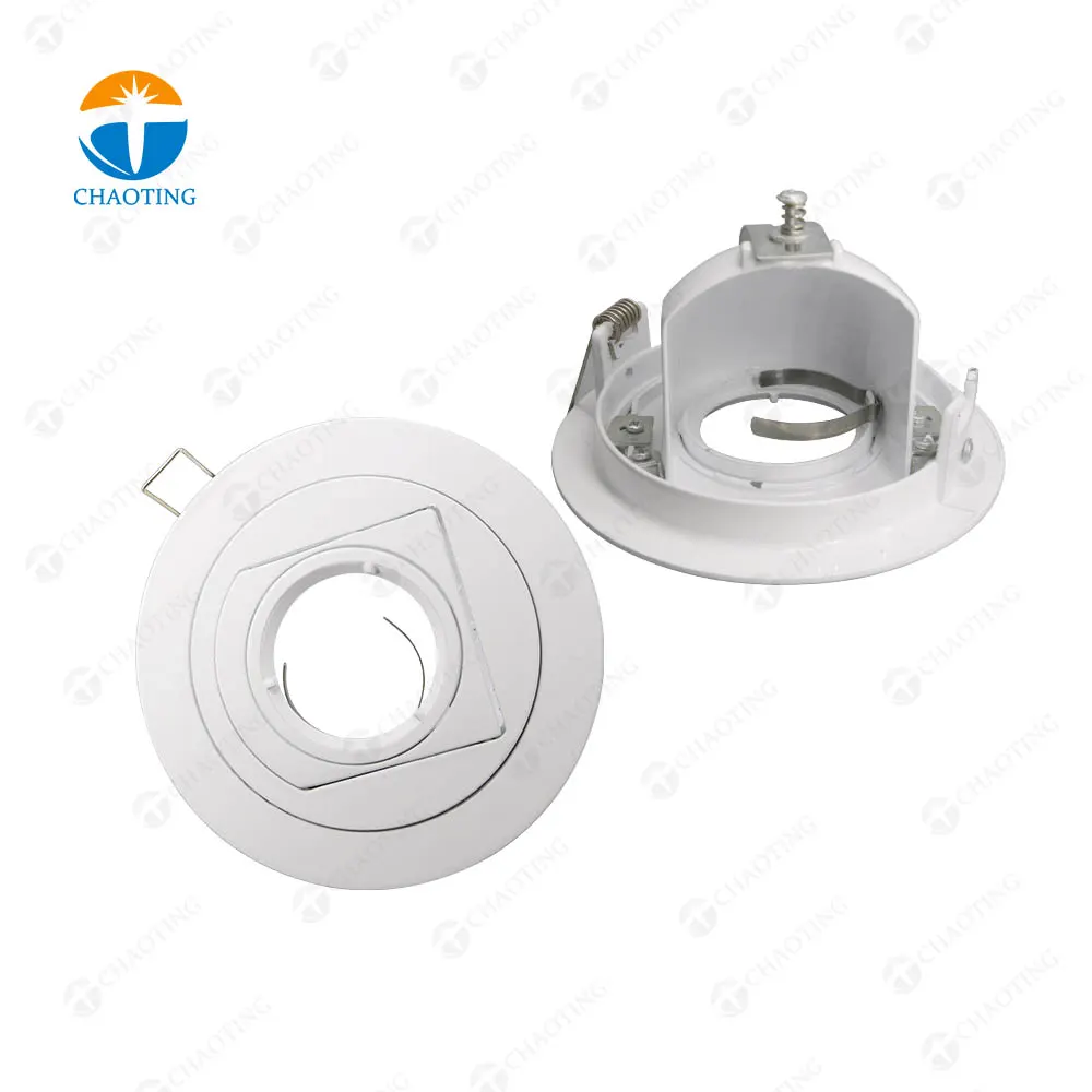 Adjustable Recessed Aluminum Downlight Housing Black/White GU10