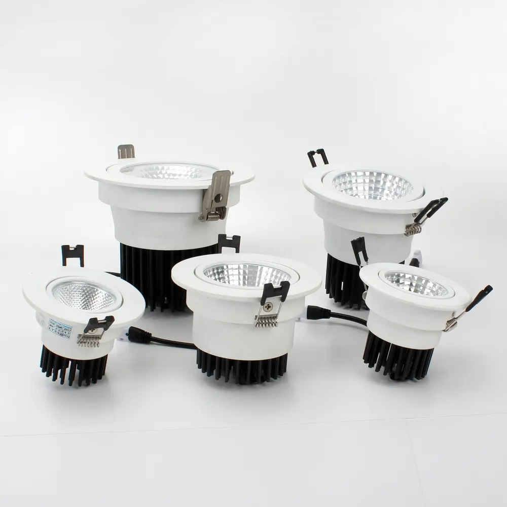Adjustable Dimmable Recessed COB LED Downlight 20W 3CCT Selectable