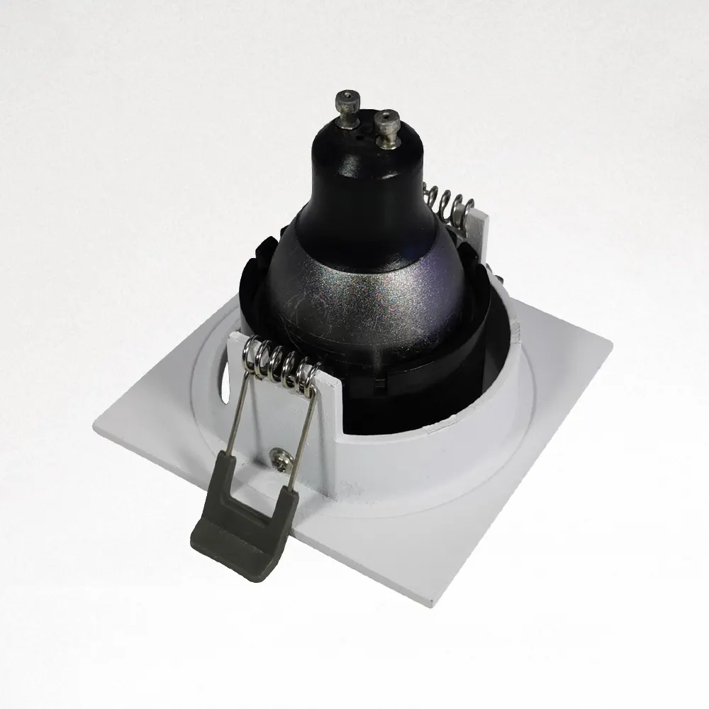 Anti-Glare Recessed Square Aluminum Downlight Housing GU10/MR16