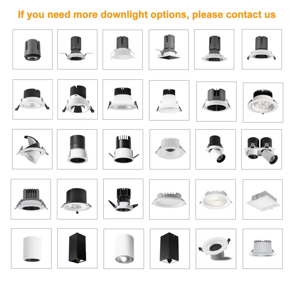 Adjustable Dimmable Aluminum LED Downlight 15-50W