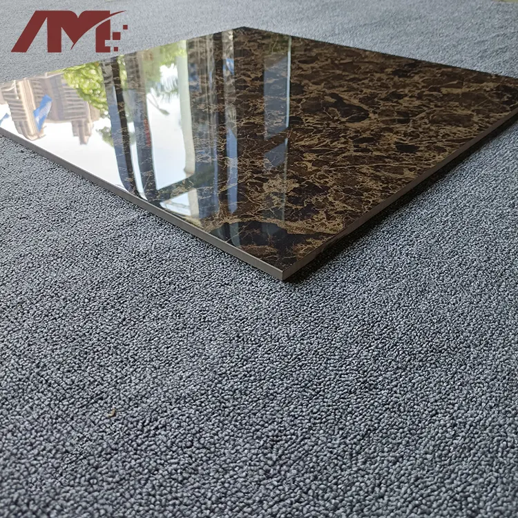 Black Glazed Porcelain Floor Tile 600x600mm