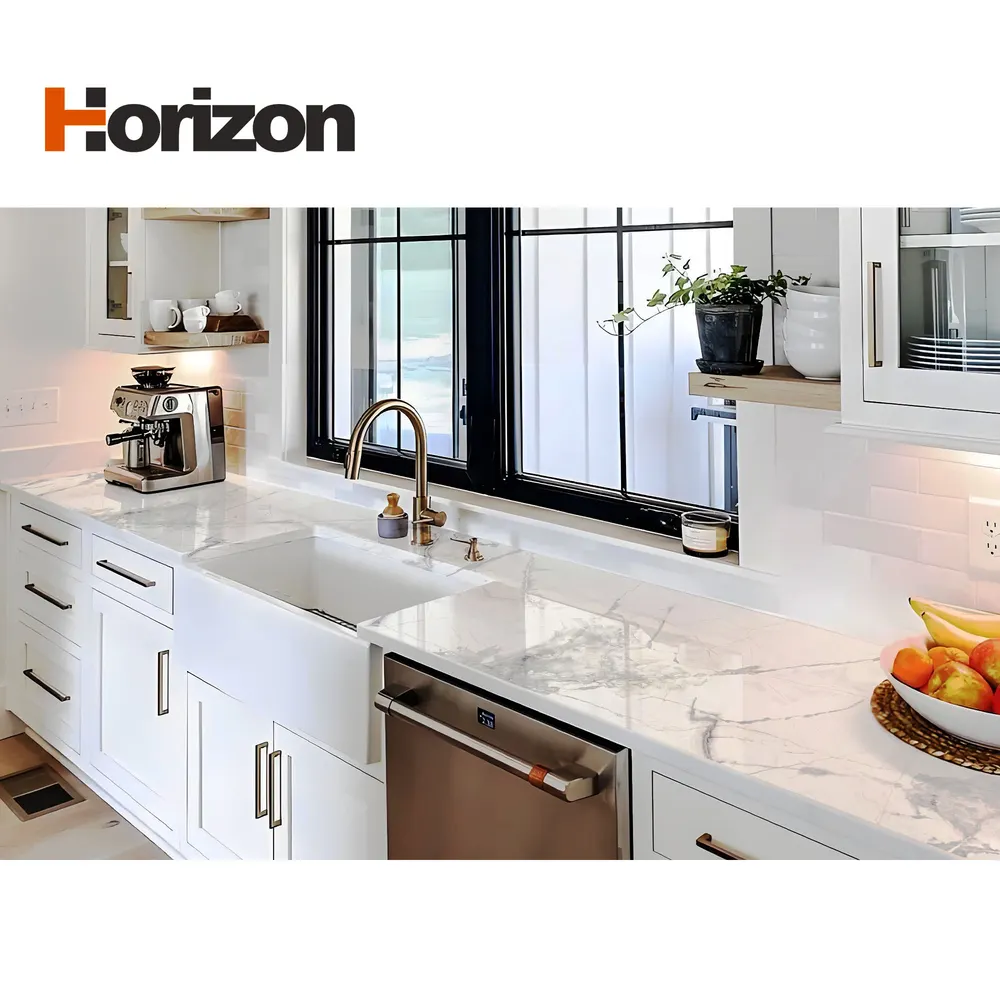 3D-Printed Gray/White/Black Engineered Quartz Slab