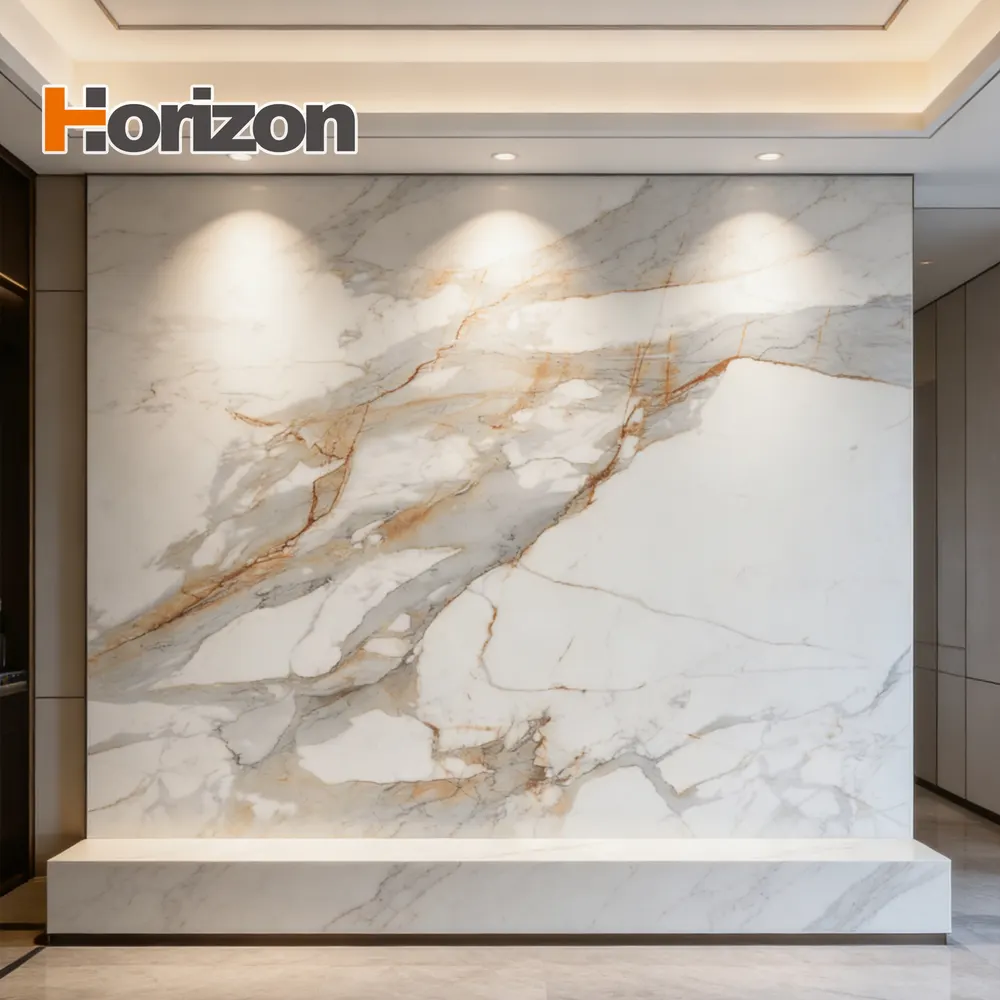 Glossy Sintered Stone Slab 1600x3200mm 2.5mm Thick