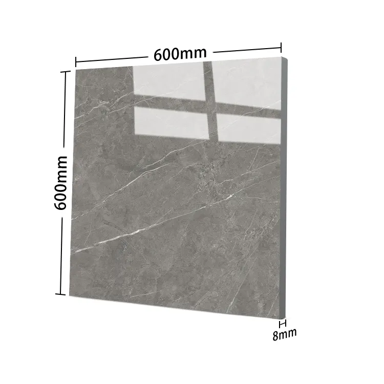 Calacatta Gray Polished Porcelain Floor Tile 600x600mm