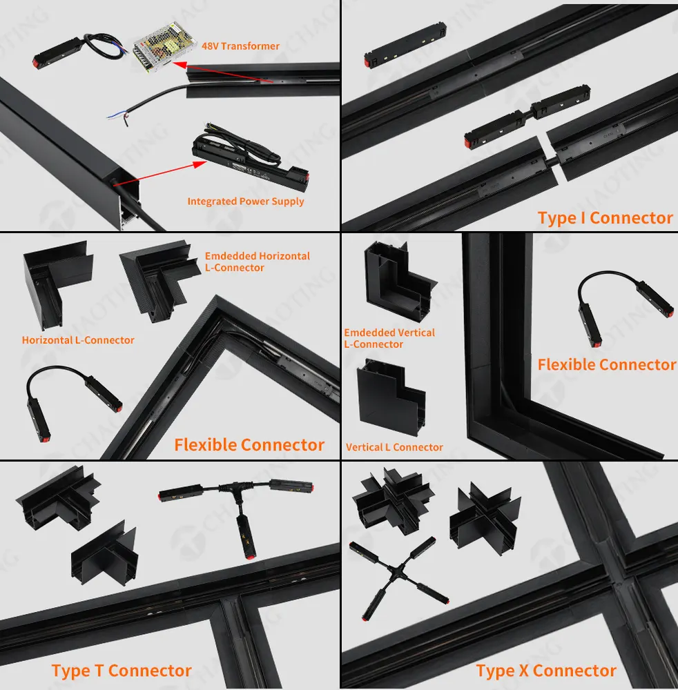 Adjustable Smart Aluminum Magnetic LED Track Spotlight 6-24W