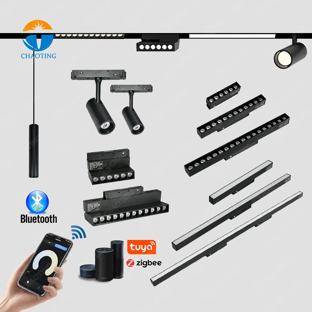 Adjustable Aluminum Magnetic LED Track Spotlight 40W 48V