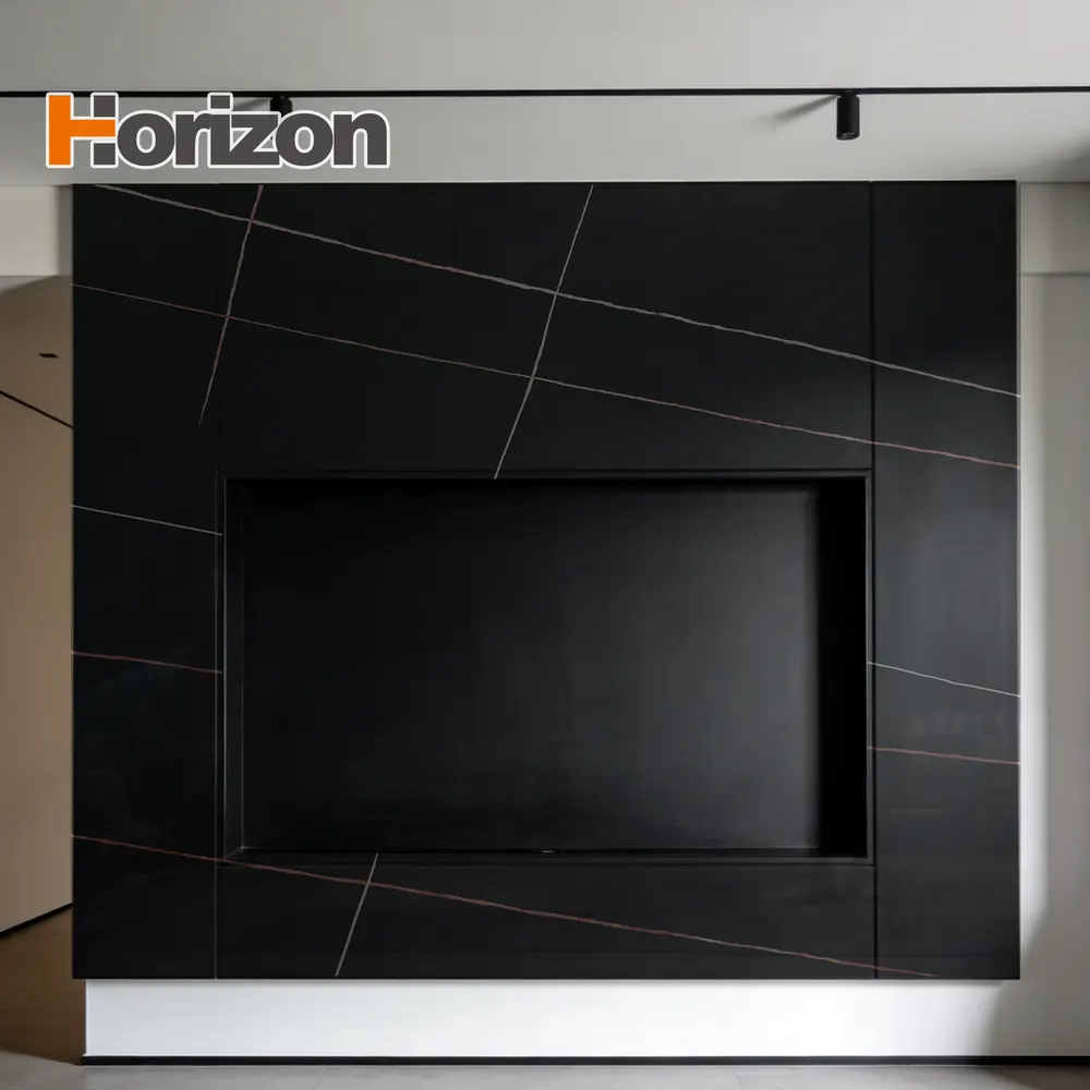 Black Sintered Stone Slab 1600x3200mm 2.5mm Thick