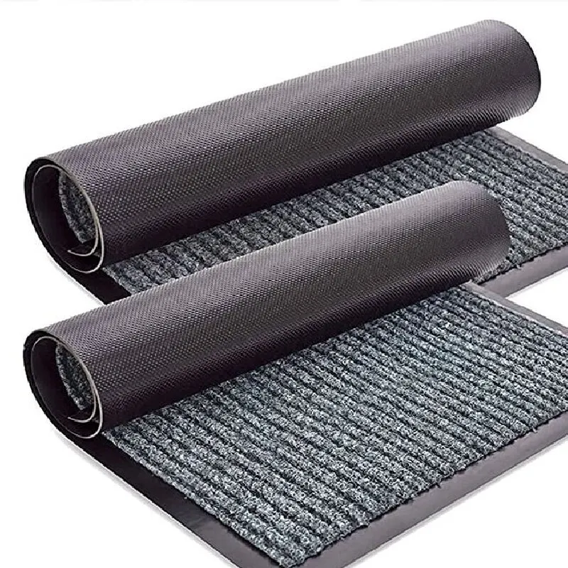 Double-Stripe Entrance Mat with TPE Rubber Backing