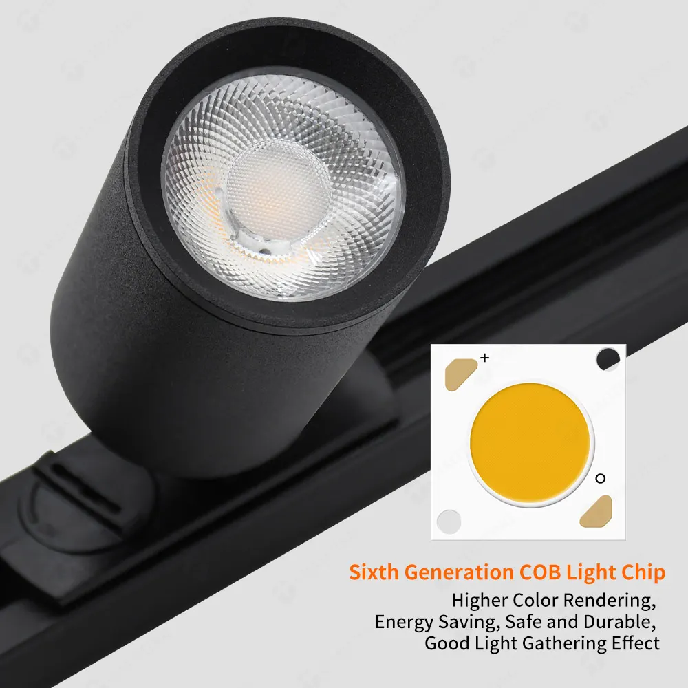 Adjustable Aluminum COB LED Track Spotlight 10-30W