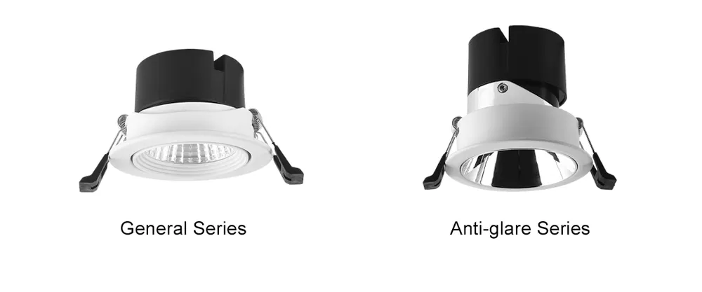 Adjustable Aluminum LED Downlight White 3-50W 24V 75mm 3CCT Selectable