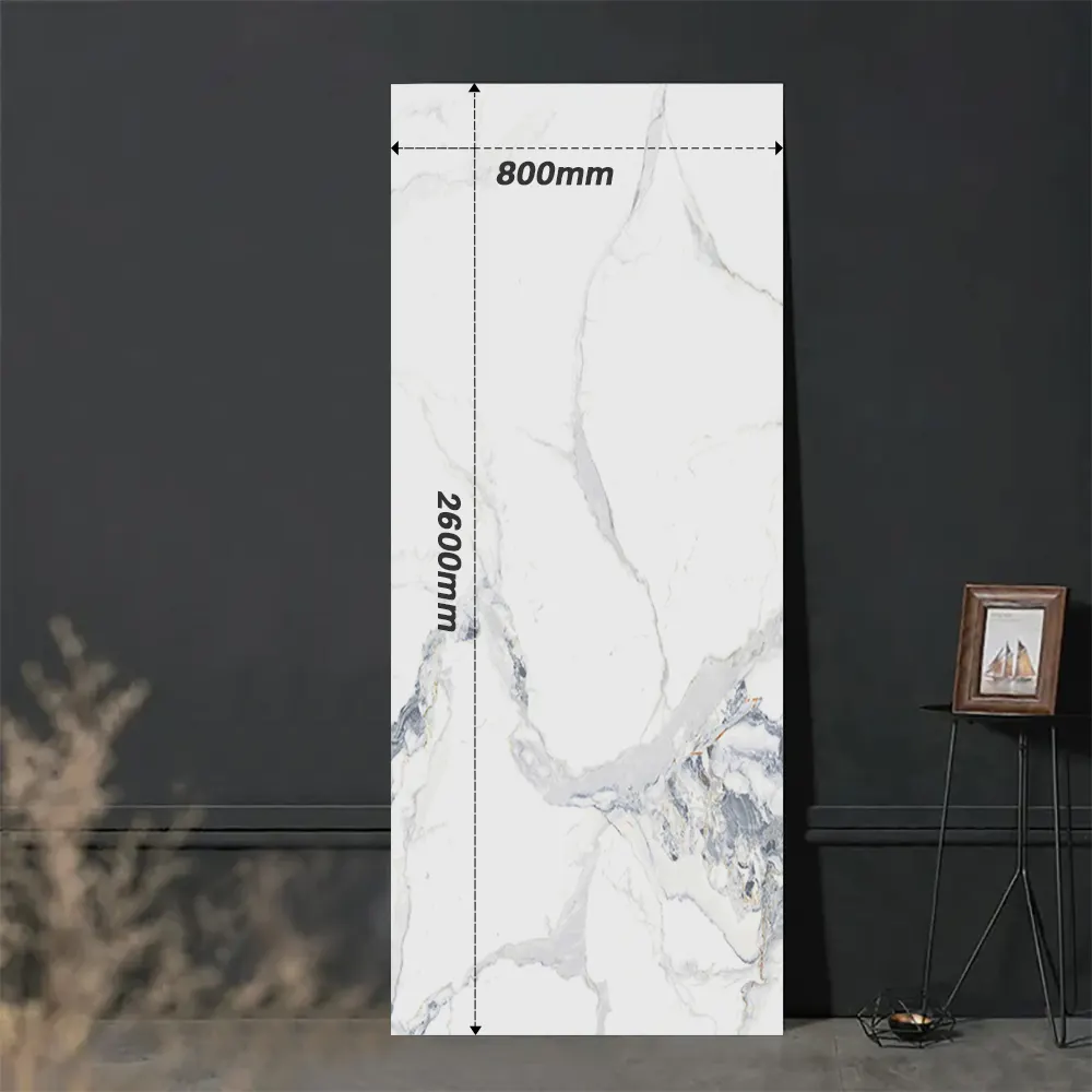 Calacatta White Sintered Stone Slab 800x2600x9mm