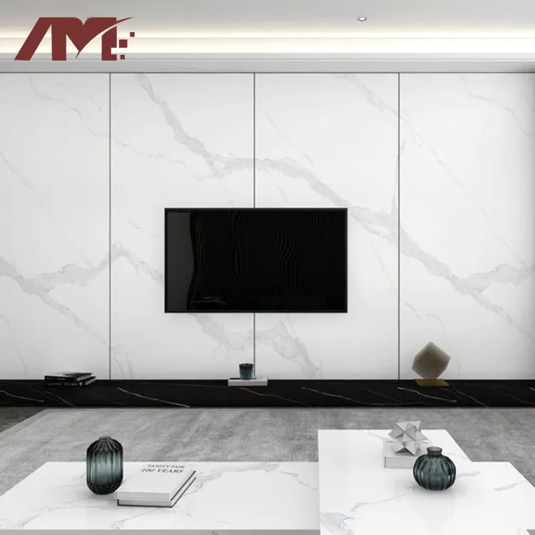 Calacatta White Polished Sintered Stone Slab 1200x2700mm