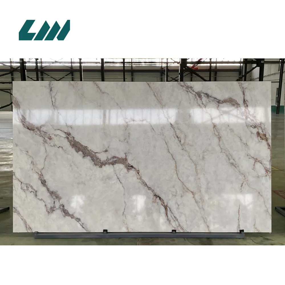 3D-Printed Gold Engineered Quartz Slab 3200x1600mm