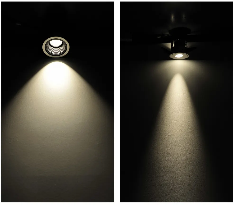 Adjustable Dimmable DALI Recessed LED Downlight White/Gold/Black 6-12W