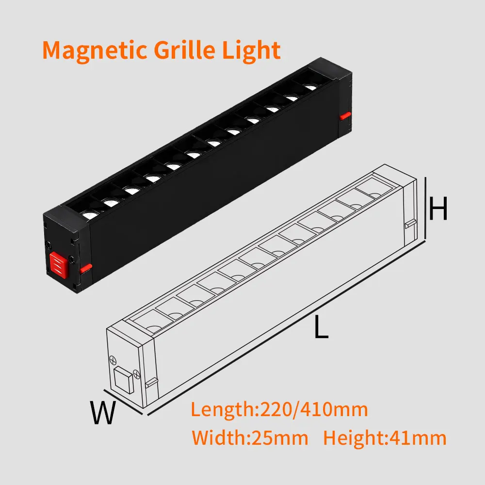 Adjustable Smart Dimmable Magnetic LED Track Spotlight Black/White 7-27W