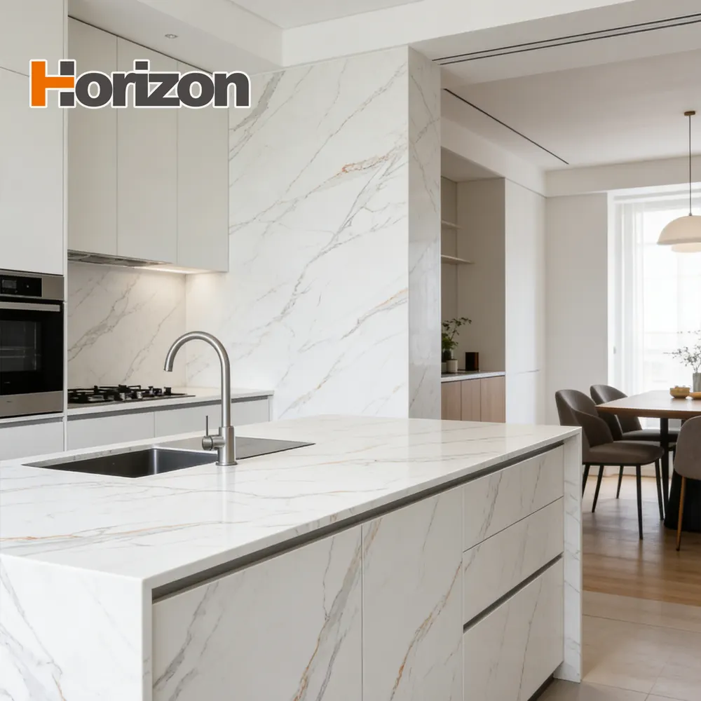 Calacatta Cream White Sintered Stone Slab 1600x3200mm