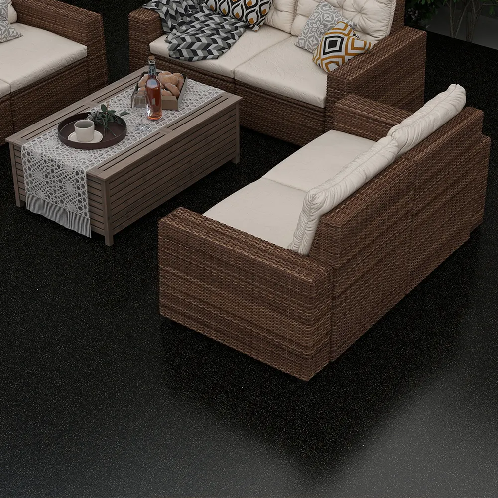 Black Non-Slip Outdoor Porcelain Tile 600x1200x18mm