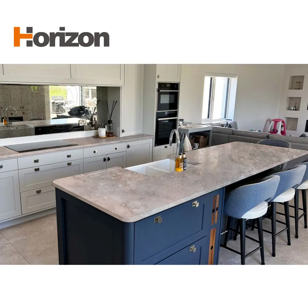 3D-Printed Calacatta Gray Engineered Quartz Slab
