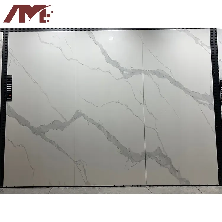 Calacatta White Polished Sintered Stone Slab 1200x2700mm