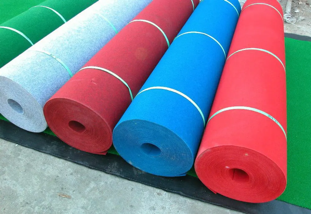 Needle-Punched Red Polyester Exhibition And Event Carpet