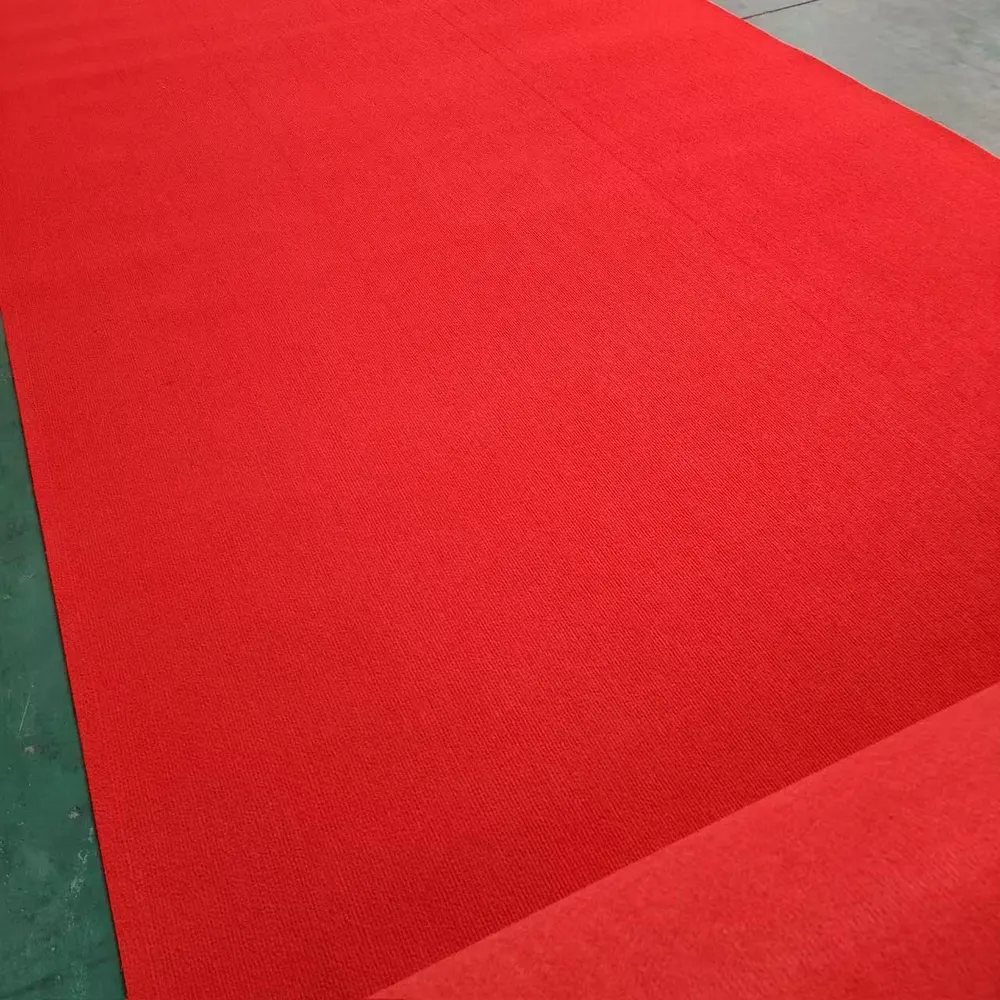 Needle-Punched Red Polyester Exhibition And Event Carpet