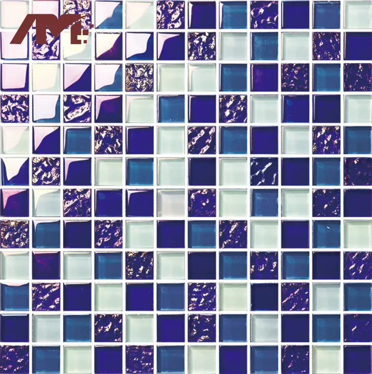 Blue Glass Mosaic Tile 300x300mm 8mm Thick