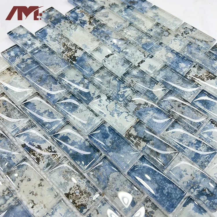 Glass Mosaic Tile 320x297mm For Wall And Floor Use