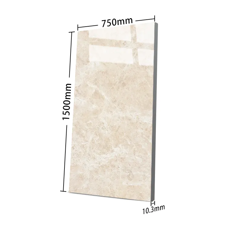Calacatta Beige Polished Porcelain Wall And Floor Tile 1500x750mm